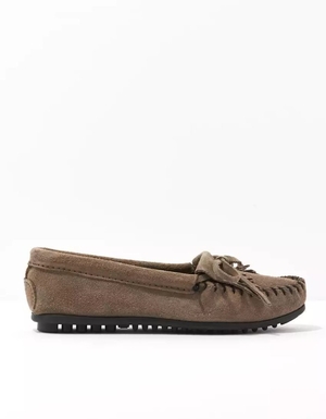 Chaussons American Eagle Kilty Daim Moccasin Grise Femme | ZHK-83441201